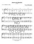 America The Beautiful — sheet music preview, arranged by Suzy Buerer