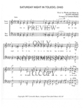 Saturday Night In Toledo, Ohio — sheet music preview, arranged by Carolyn Healey