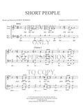 Short People — sheet music preview, arranged by Joan D 'Agostino
