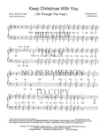 Keep Christmas With You — sheet music preview, arranged by Susan Kegley