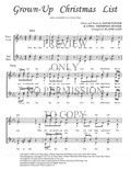 Grown-Up Christmas List — sheet music preview, arranged by Elaine Gain