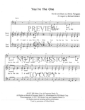 You're The One — sheet music preview, arranged by Michael Gellert