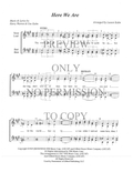 Here We Are — sheet music preview, arranged by Lauren Kahn