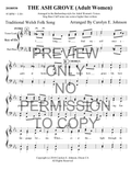 The Ash Grove — sheet music preview, arranged by Carolyn Johnson