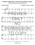 Merry Christmas, Wassailing Medley — sheet music preview, arranged by Carolyn Johnson