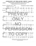 Good-Bye, My Treasure Chest — sheet music preview, arranged by Carolyn Johnson