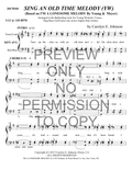 YW - Sing An Old Time Melody — sheet music preview, arranged by Carolyn Johnson