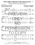 They Didn't Believe Me — sheet music preview, arranged by Carolyn Johnson