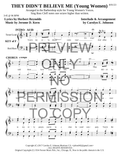 YW - They Didn't Believe Me — sheet music preview, arranged by Carolyn Johnson