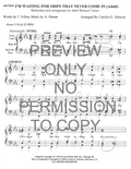 I'm Waiting For Ships That Never Come In — sheet music preview, arranged by Carolyn Johnson