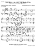 YW - The Holly And The Ivy — sheet music preview, arranged by Carolyn Johnson