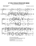 If You Could Read My Mind — sheet music preview, arranged by Judy Vidal