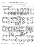 Fum Fum Fum — sheet music preview, arranged by Carolyn Johnson