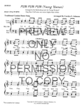 YW - Fum Fum Fum — sheet music preview, arranged by Carolyn Johnson
