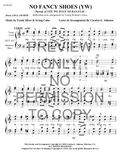 YW - No Fancy Shoes — sheet music preview, arranged by Carolyn Johnson