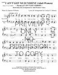 I Ain't Got No Sunshine — sheet music preview, arranged by Carolyn Johnson