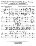 YW - I Ain't Got No Sunshine — sheet music preview, arranged by Carolyn Johnson