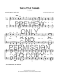 The Little Things — sheet music preview, arranged by Glenda Lloyd