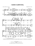 I Guess I Always Will — sheet music preview, arranged by Joe Liles