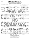 YW - Ooh! My Feet! — sheet music preview, arranged by Carolyn Johnson