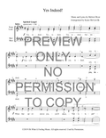 Yes Indeed! — sheet music preview, arranged by Karen McCarville