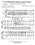 O Christmas Tree — sheet music preview, arranged by Carolyn Johnson