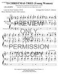 YW - O Christmas Tree — sheet music preview, arranged by Carolyn Johnson