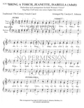 Bring A Torch, Jeanette, Isabella — sheet music preview, arranged by Carolyn Johnson