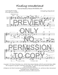 Finding Wonderland — sheet music preview, arranged by Kathy Barnett