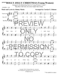 YW - A Holly Jolly Christmas — sheet music preview, arranged by Carolyn Johnson