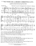 We Wish You A Merry Christmas — sheet music preview, arranged by Carolyn Johnson
