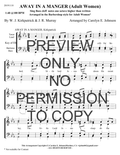 Away In A Manger — sheet music preview, arranged by Carolyn Johnson