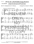 YW - Away In A Manger — sheet music preview, arranged by Carolyn Johnson