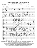 Shalom Chaverim - Round — sheet music preview, arranged by Carolyn Johnson