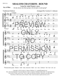 YW - Shalom Chaverim - Round — sheet music preview, arranged by Carolyn Johnson