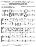 YW - There's A Song In The Air — sheet music preview, arranged by Carolyn Johnson