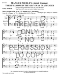 Manger Medley — sheet music preview, arranged by Carolyn Johnson