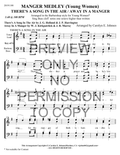 YW - Manger Medley — sheet music preview, arranged by Carolyn Johnson