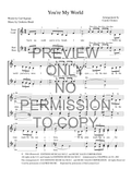 You're My World — sheet music preview, arranged by Carole Clemes