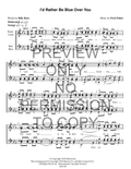 I'd Rather Be Blue Over You — sheet music preview, arranged by Lyndal Thorburn