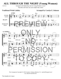 YW - All Through The Night — sheet music preview, arranged by Carolyn Johnson