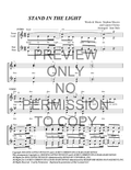 Stand In The Light — sheet music preview, arranged by June Dale