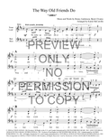 The Way Old Friends Do — sheet music preview, arranged by Karen McCarville