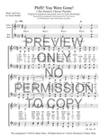 Phfft! You Were Gone! Parody — sheet music preview, arranged by Susan Heimburger