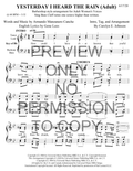 Yesterday I Heard The Rain — sheet music preview, arranged by Carolyn Johnson