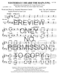 YW - Yesterday I Heard The Rai — sheet music preview, arranged by Carolyn Johnson