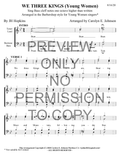 YW - We Three Kings — sheet music preview, arranged by Carolyn Johnson