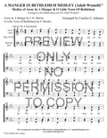 A Manger In Bethlehem Medley — sheet music preview, arranged by Carolyn Johnson
