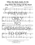 When My Baby Smiles At Me, Zing Went The Strings Of My Heart Medley — sheet music preview, arranged by Elaine Gain