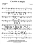 I Can't Believe I'm Losing You — sheet music preview, arranged by Joni Bescos